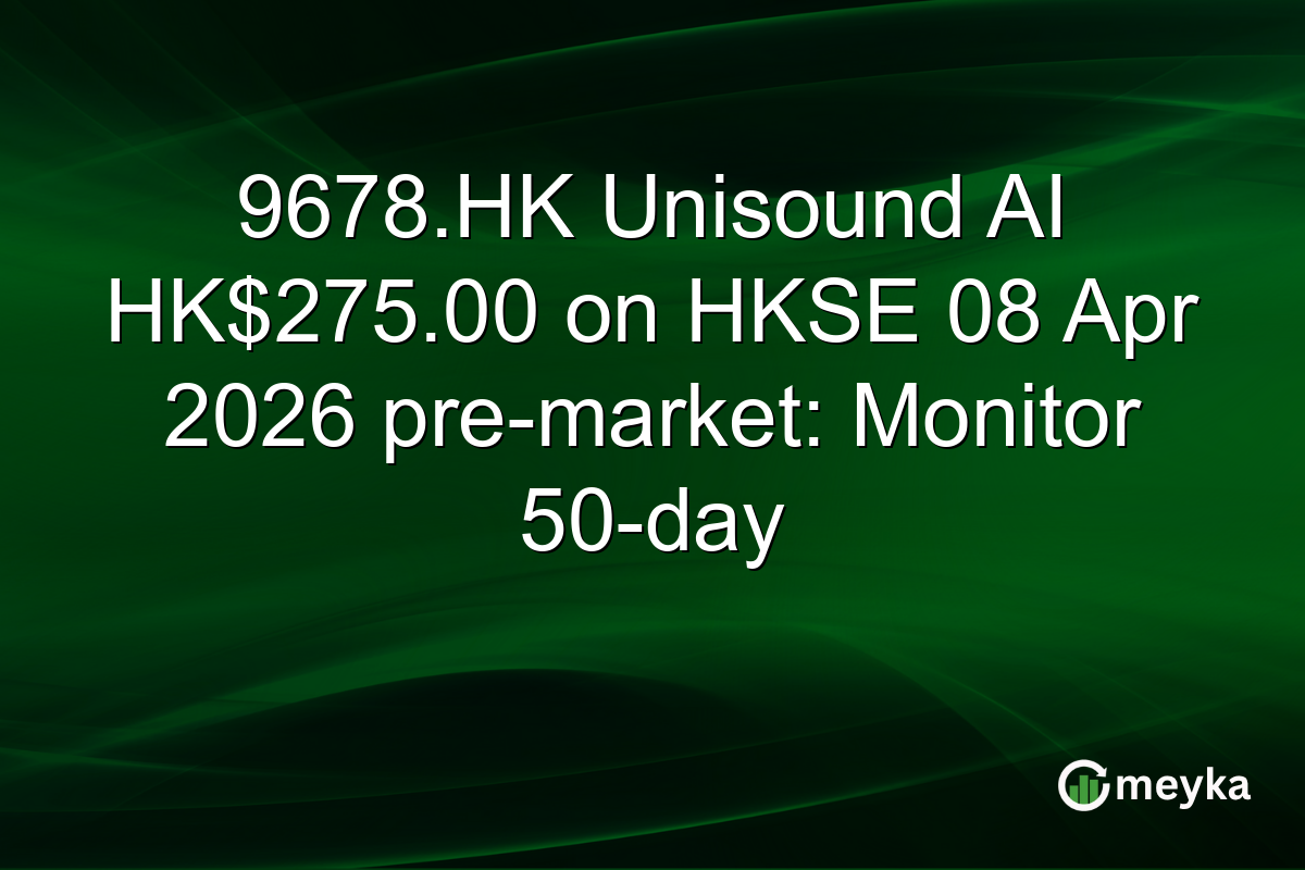 9678.HK Unisound AI HK$275.00 on HKSE 08 Apr 2026 pre-market: Monitor 50-day