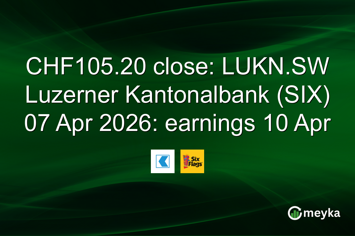 CHF105.20 close: LUKN.SW Luzerner Kantonalbank (SIX) 07 Apr 2026: earnings 10 Apr
