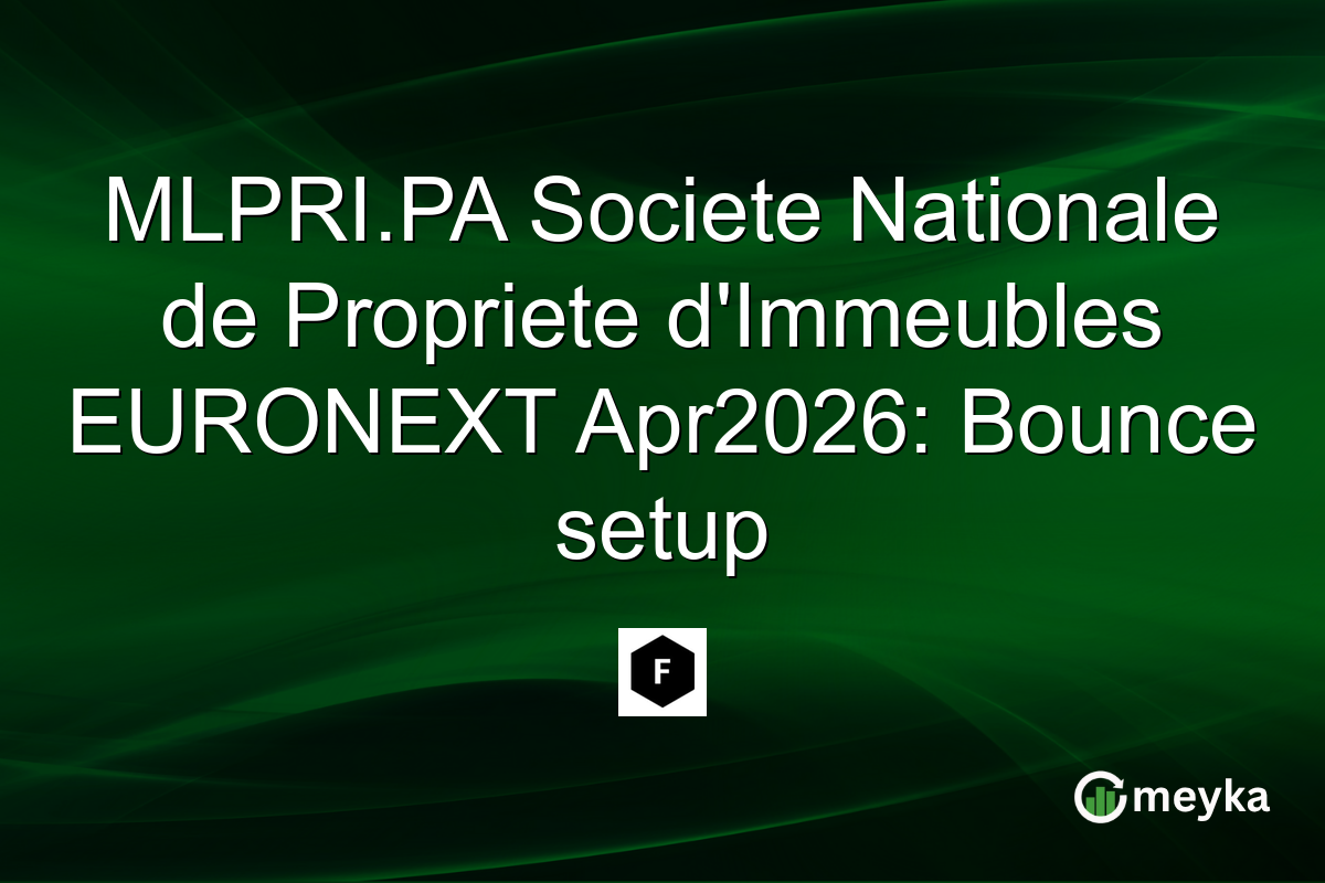 MLPRI.PA Societe Nationale de Propriete d’Immeubles EURONEXT Apr2026: Bounce setup