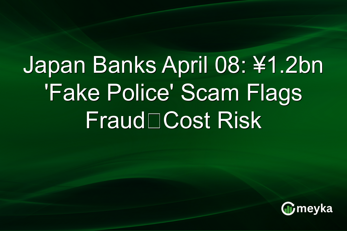Japan Banks April 08: ¥1.2bn ‘Fake Police’ Scam Flags Fraud‑Cost Risk