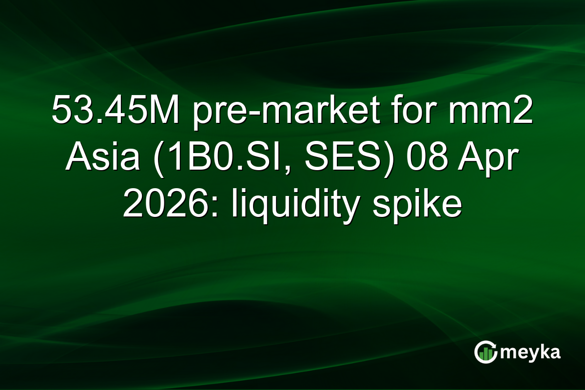 53.45M pre-market for mm2 Asia (1B0.SI, SES) 08 Apr 2026: liquidity spike