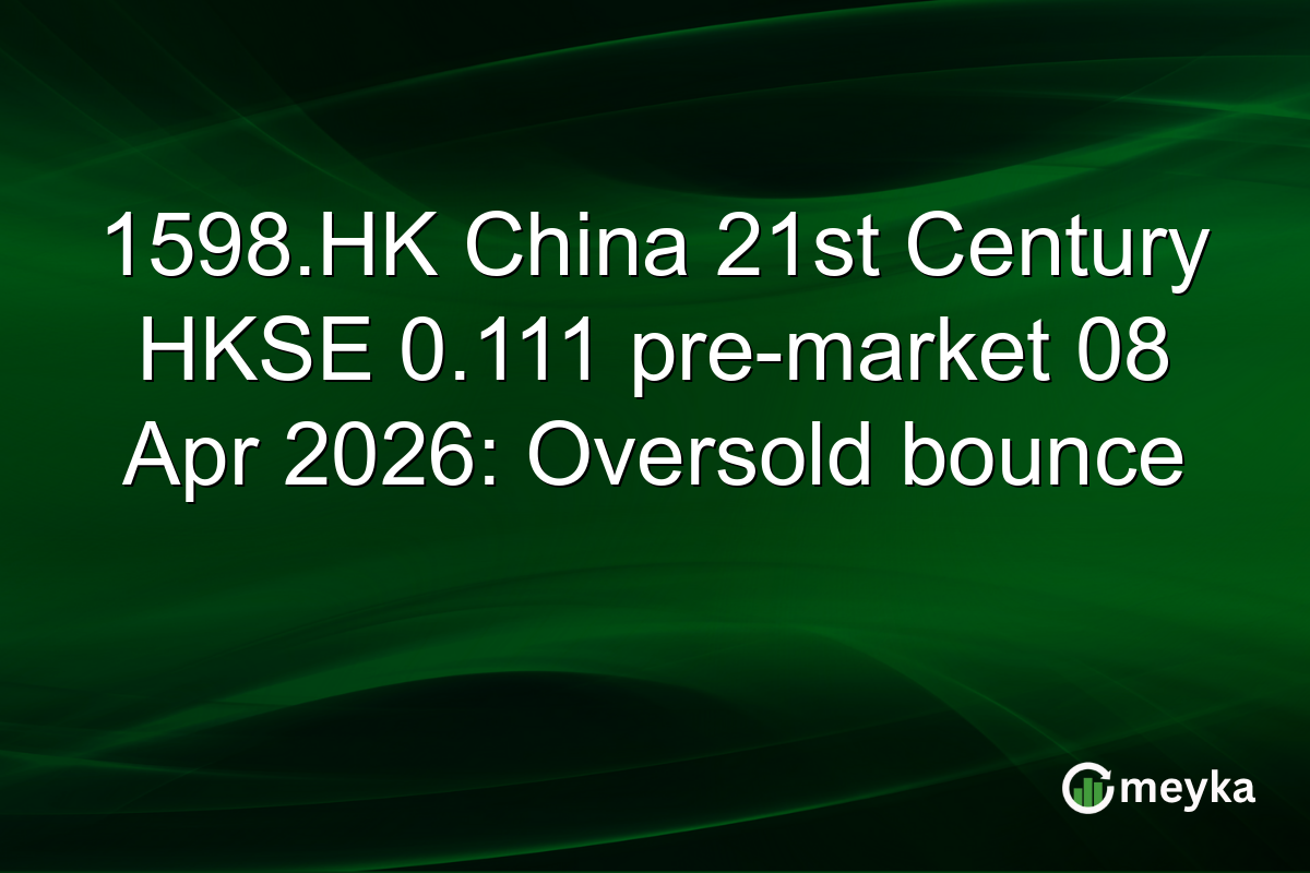 1598.HK China 21st Century HKSE 0.111 pre-market 08 Apr 2026: Oversold bounce