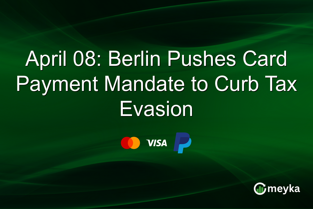 April 08: Berlin Pushes Card Payment Mandate to Curb Tax Evasion