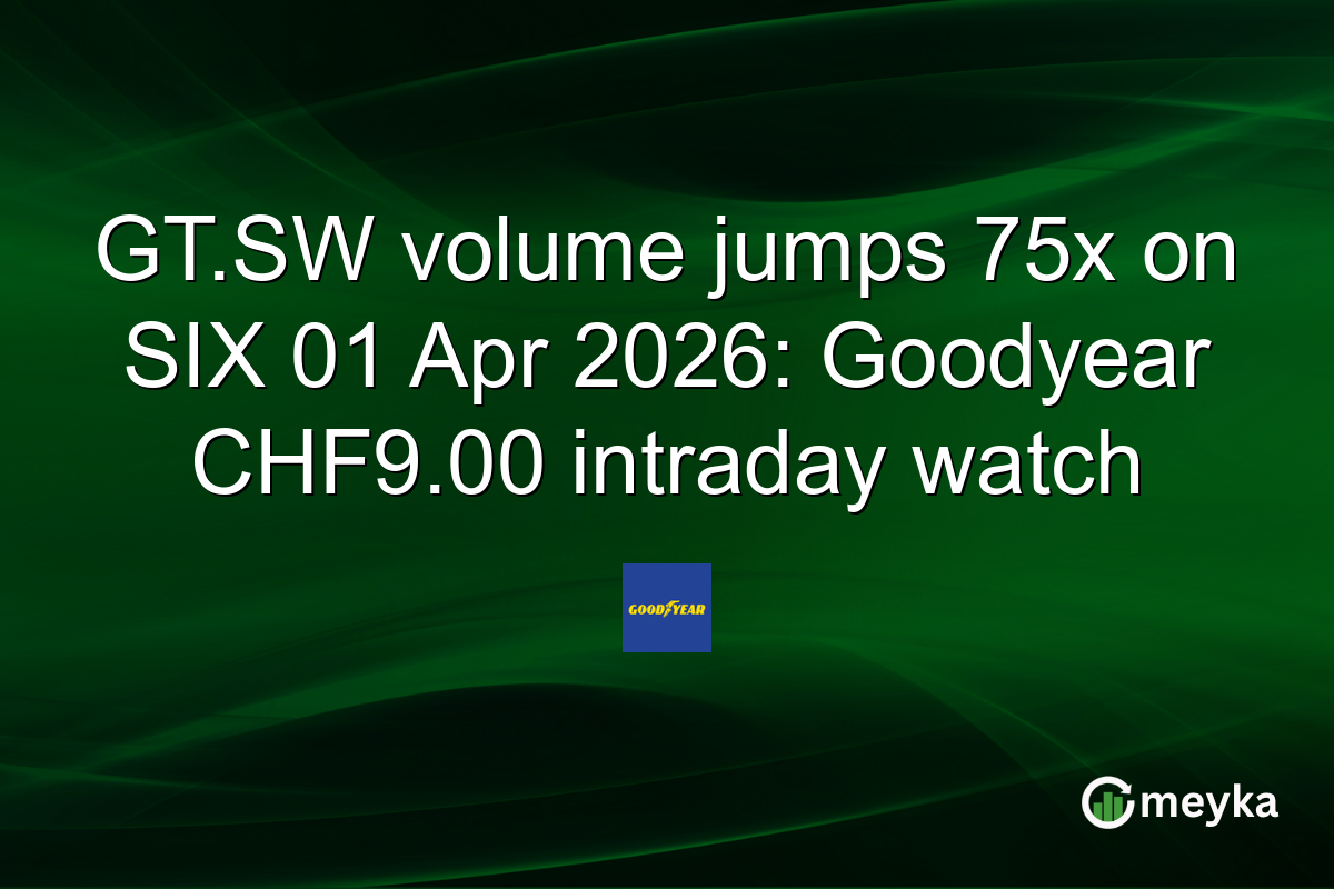 GT.SW volume jumps 75x on SIX 01 Apr 2026: Goodyear CHF9.00 intraday watch