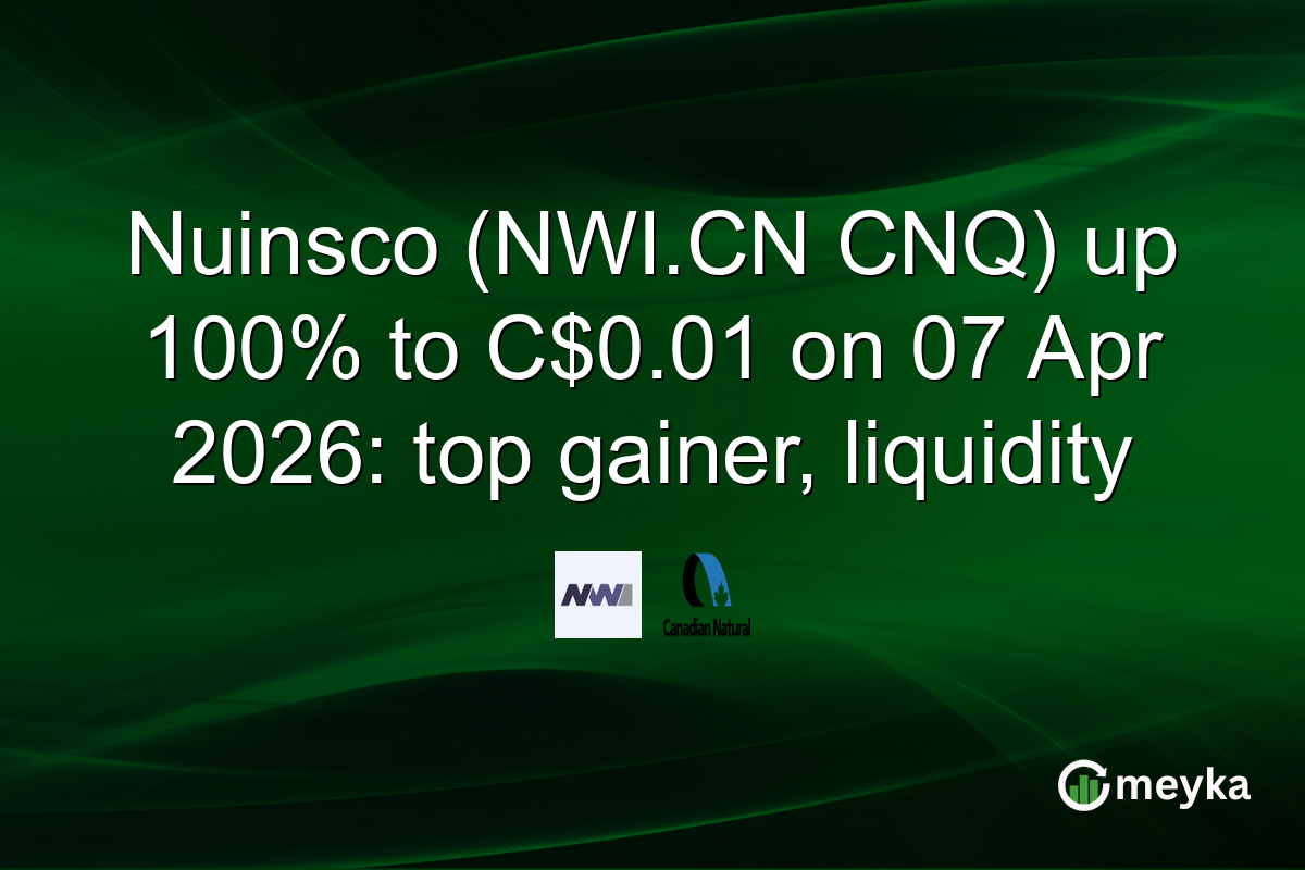 Nuinsco (NWI.CN CNQ) up 100% to C$0.01 on 07 Apr 2026: top gainer, liquidity