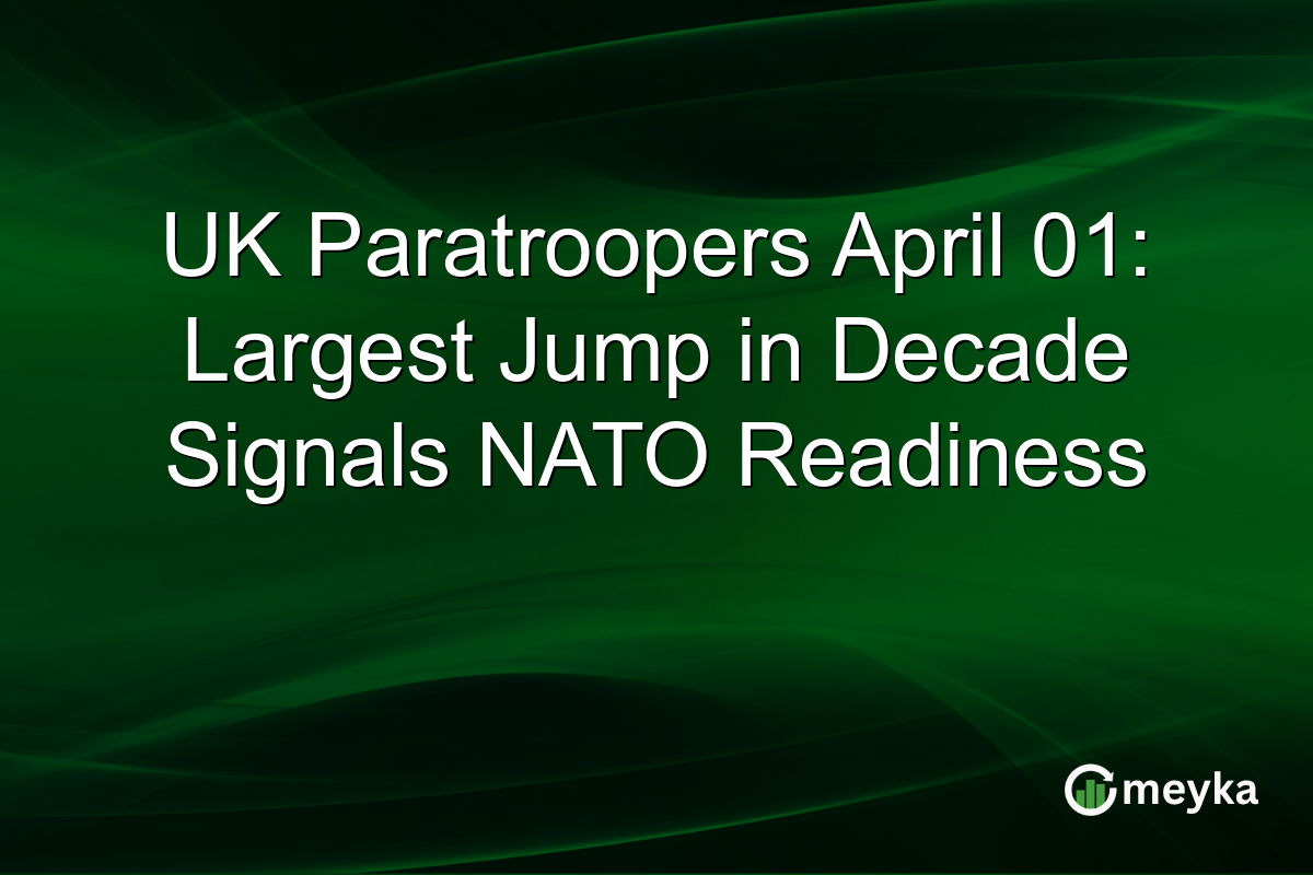UK Paratroopers April 01: Largest Jump in Decade Signals NATO Readiness