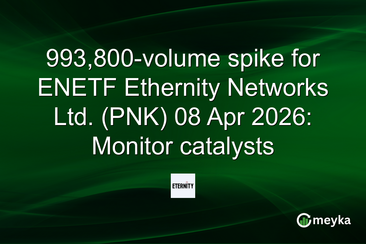 993,800-volume spike for ENETF Ethernity Networks Ltd. (PNK) 08 Apr 2026: Monitor catalysts