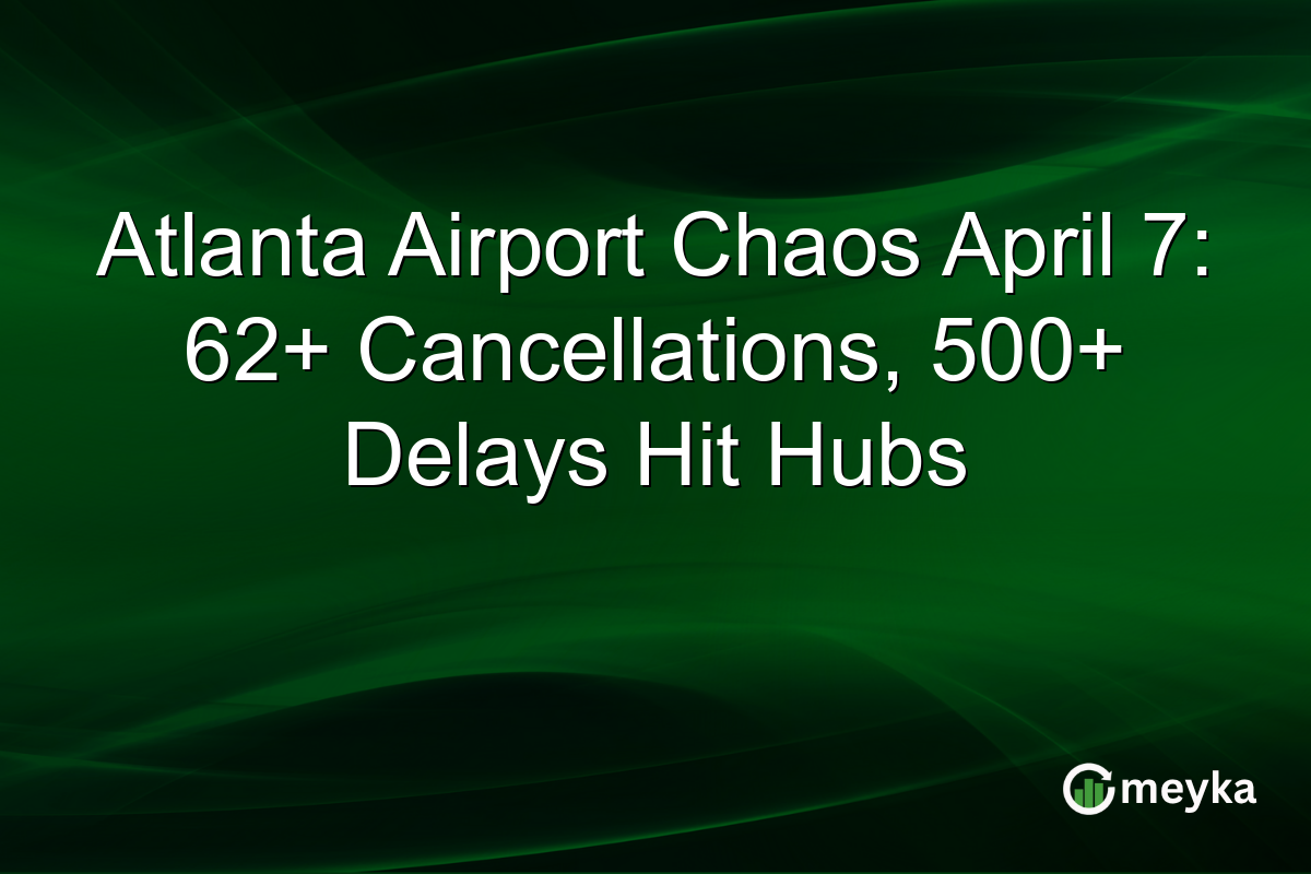 Atlanta Airport Chaos April 7: 62+ Cancellations, 500+ Delays Hit Hubs