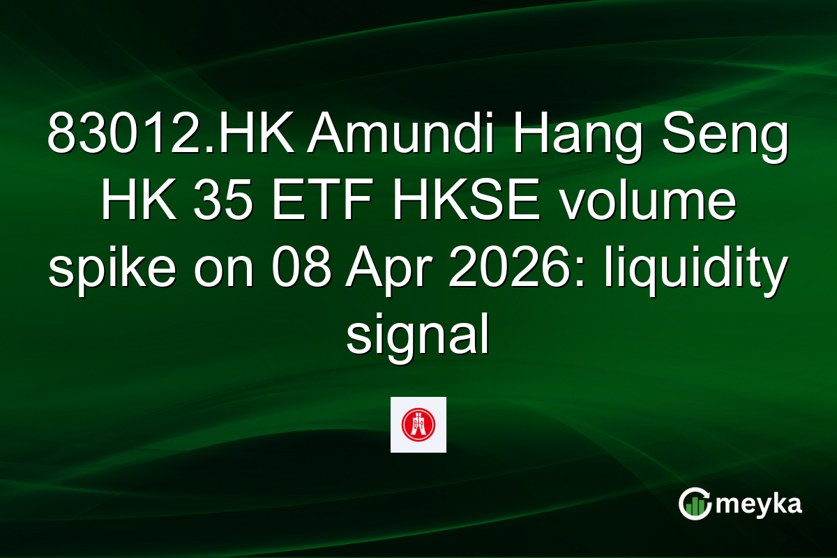 83012.HK Amundi Hang Seng HK 35 ETF HKSE volume spike on 08 Apr 2026: liquidity signal