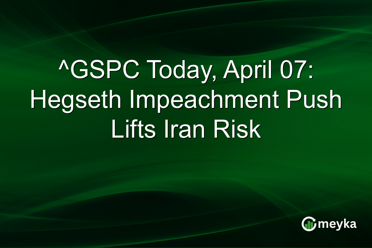 ^GSPC Today, April 07: Hegseth Impeachment Push Lifts Iran Risk
