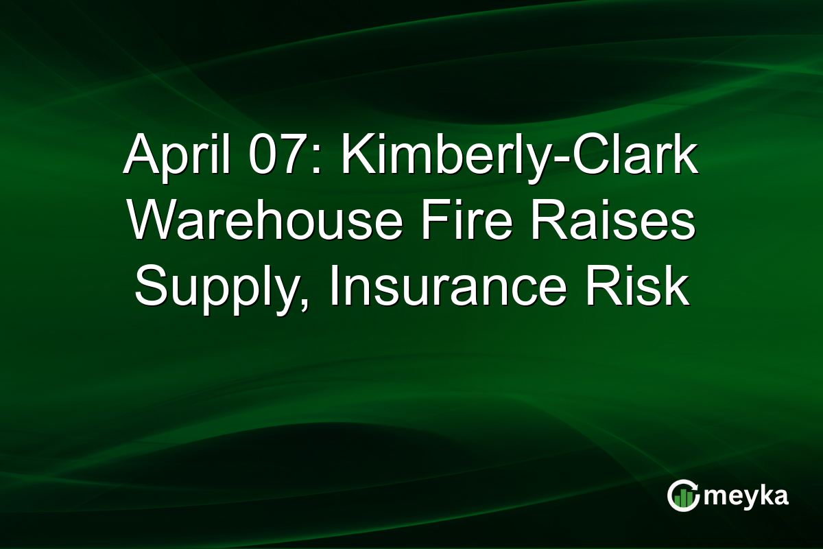 April 07: Kimberly-Clark Warehouse Fire Raises Supply, Insurance Risk