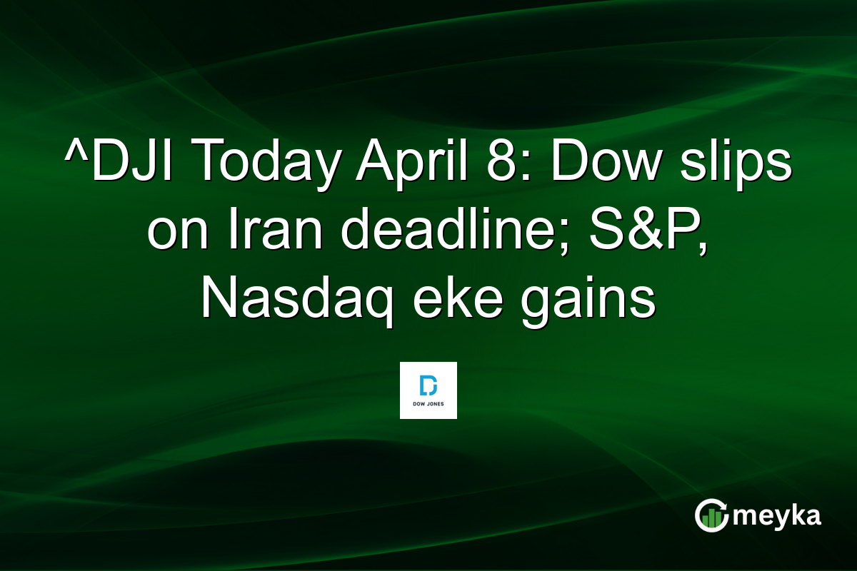 ^DJI Today April 8: Dow slips on Iran deadline; S&P, Nasdaq eke gains