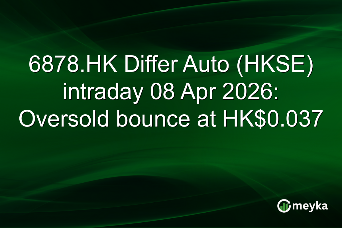 6878.HK Differ Auto (HKSE) intraday 08 Apr 2026: Oversold bounce at HK$0.037