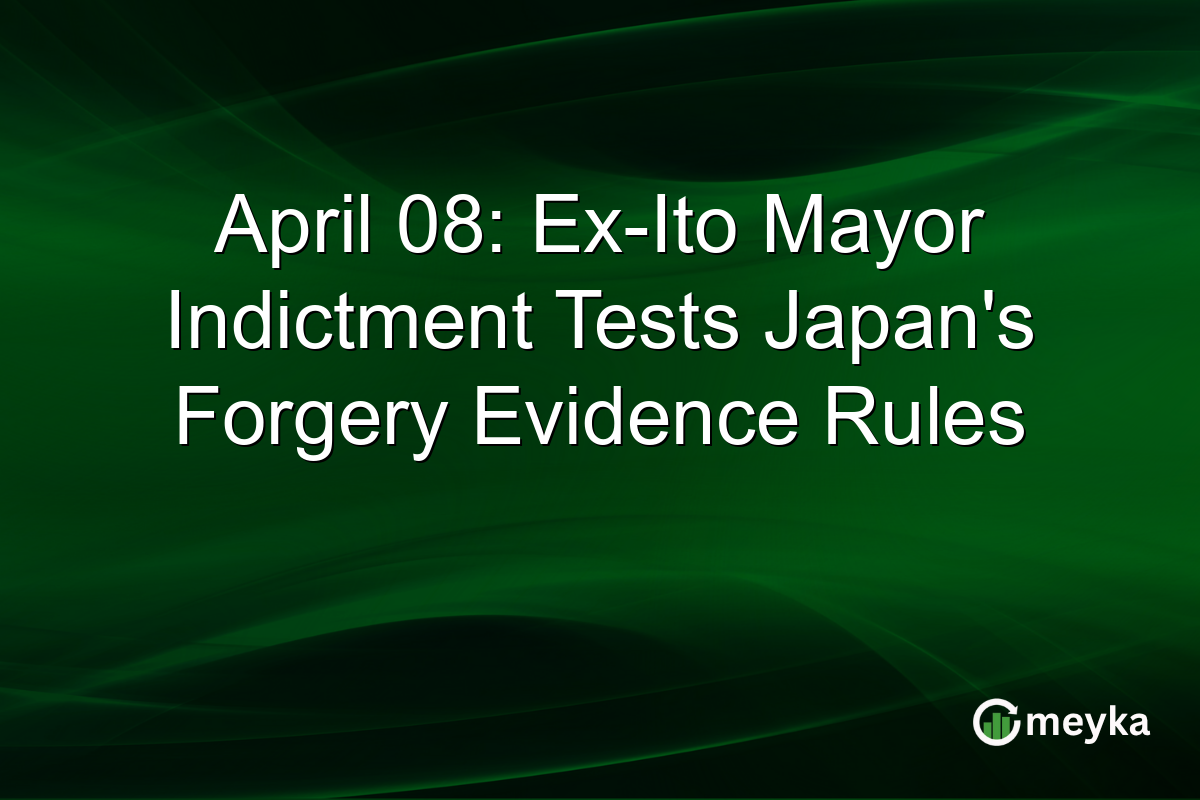 April 08: Ex-Ito Mayor Indictment Tests Japan’s Forgery Evidence Rules