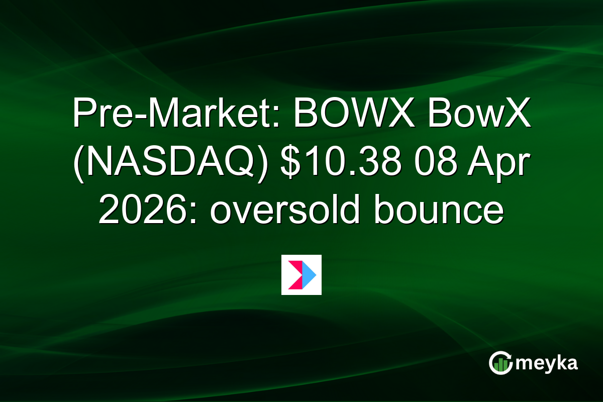 Pre-Market: BOWX BowX (NASDAQ) $10.38 08 Apr 2026: oversold bounce