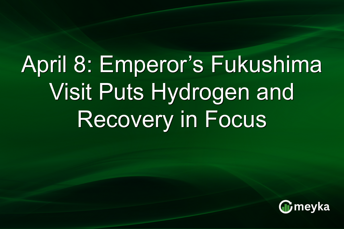 April 8: Emperor’s Fukushima Visit Puts Hydrogen and Recovery in Focus