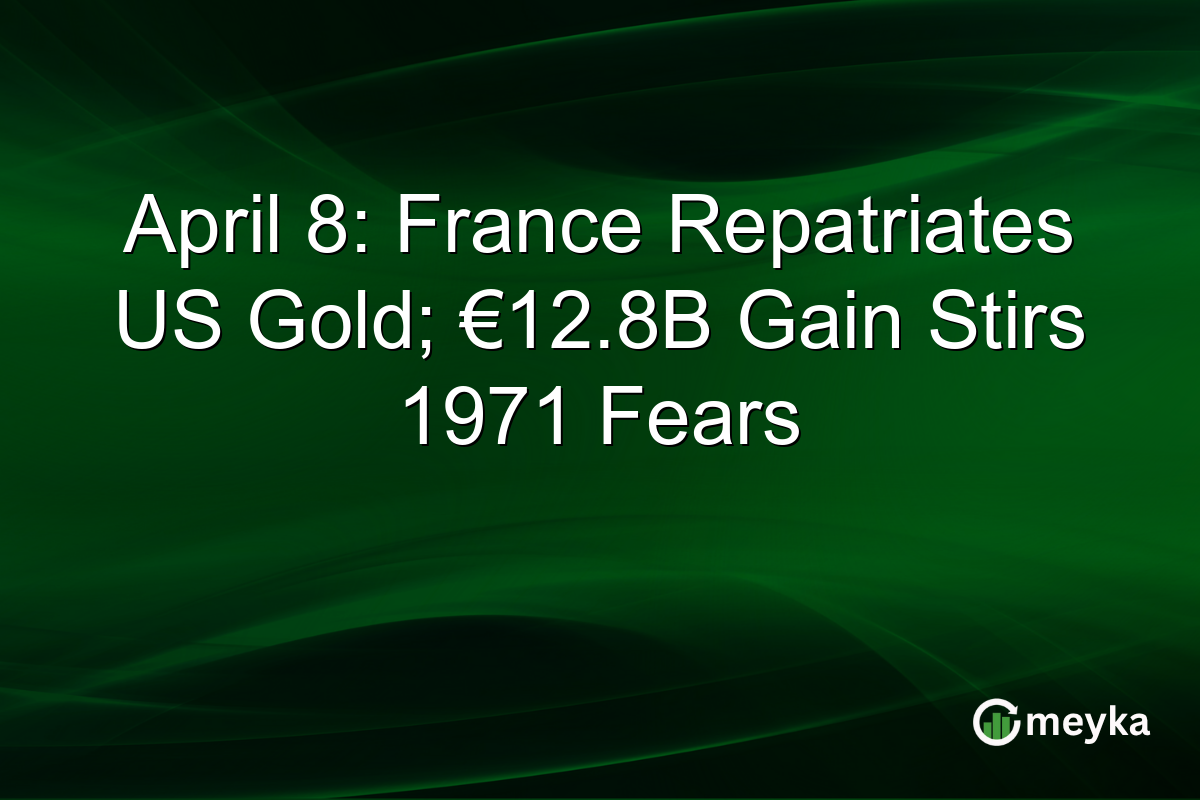 April 8: France Repatriates US Gold; β¬12.8B Gain Stirs 1971 Fears