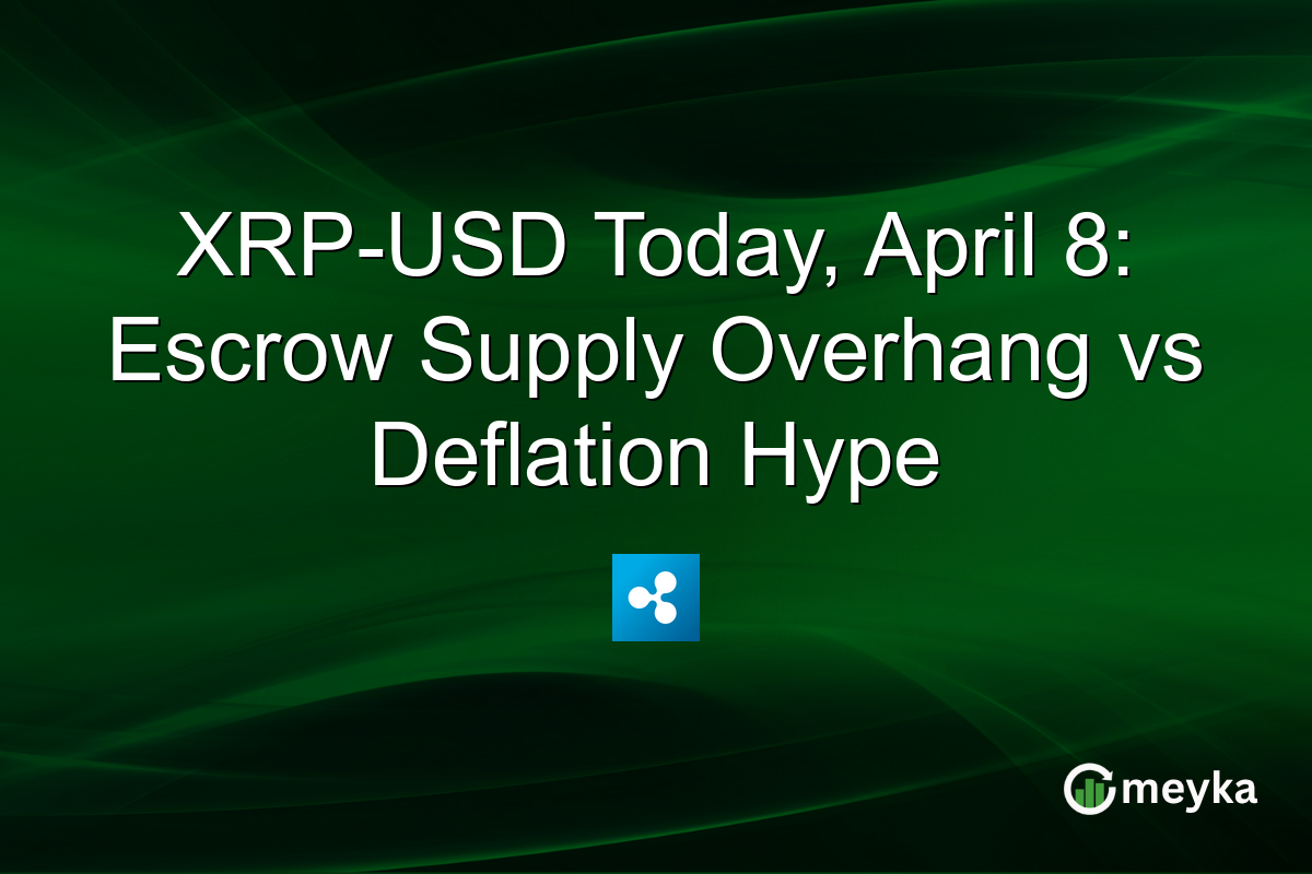 XRP-USD Today, April 8: Escrow Supply Overhang vs Deflation Hype