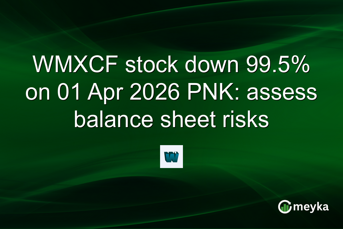 WMXCF stock down 99.5% on 01 Apr 2026 PNK: assess balance sheet risks