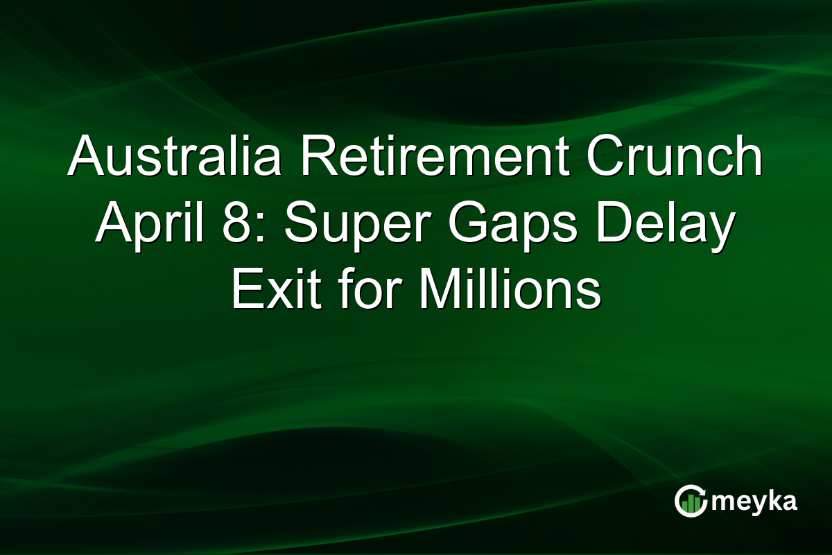 Australia Retirement Crunch April 8: Super Gaps Delay Exit for Millions