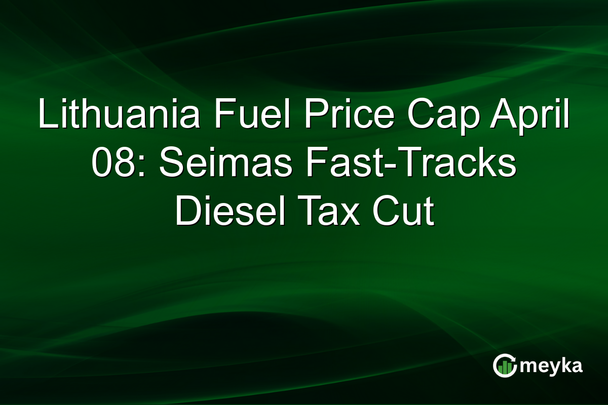 Lithuania Fuel Price Cap April 08: Seimas Fast-Tracks Diesel Tax Cut