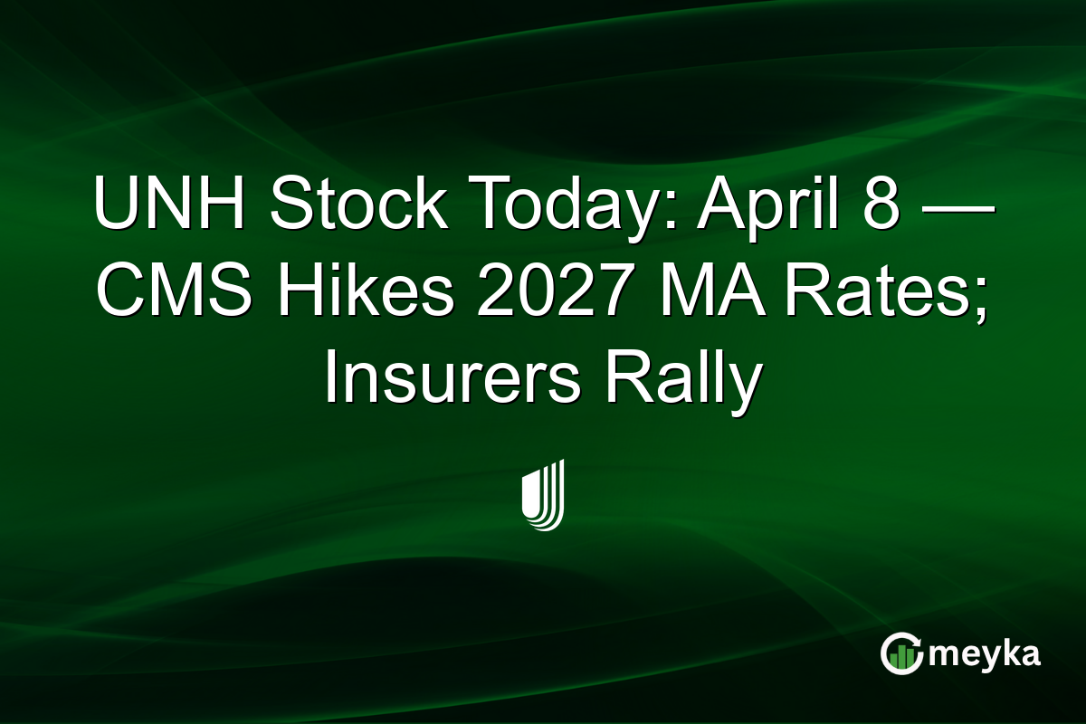 UNH Stock Today: April 8 — CMS Hikes 2027 MA Rates; Insurers Rally