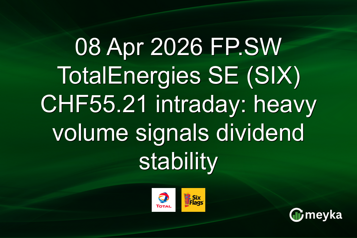 08 Apr 2026 FP.SW TotalEnergies SE (SIX) CHF55.21 intraday: heavy volume signals dividend stability