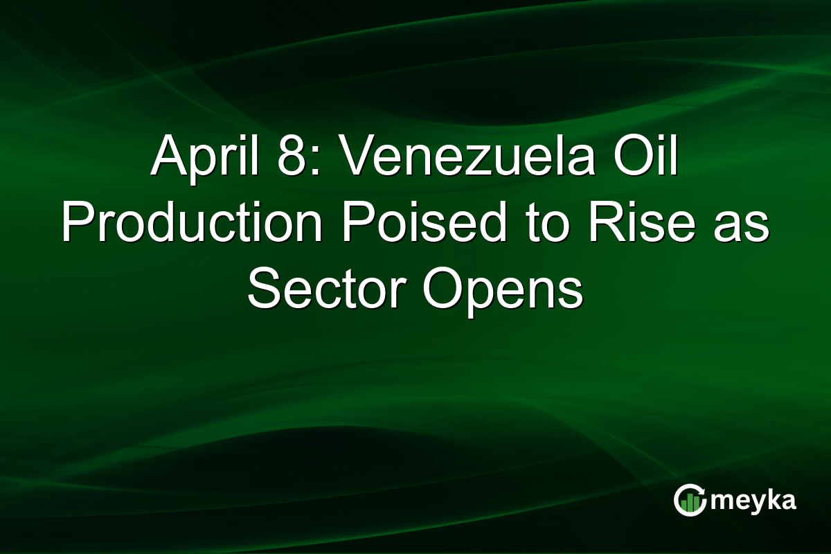 April 8: Venezuela Oil Production Poised to Rise as Sector Opens
