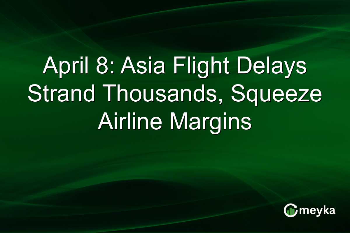 April 8: Asia Flight Delays Strand Thousands, Squeeze Airline Margins