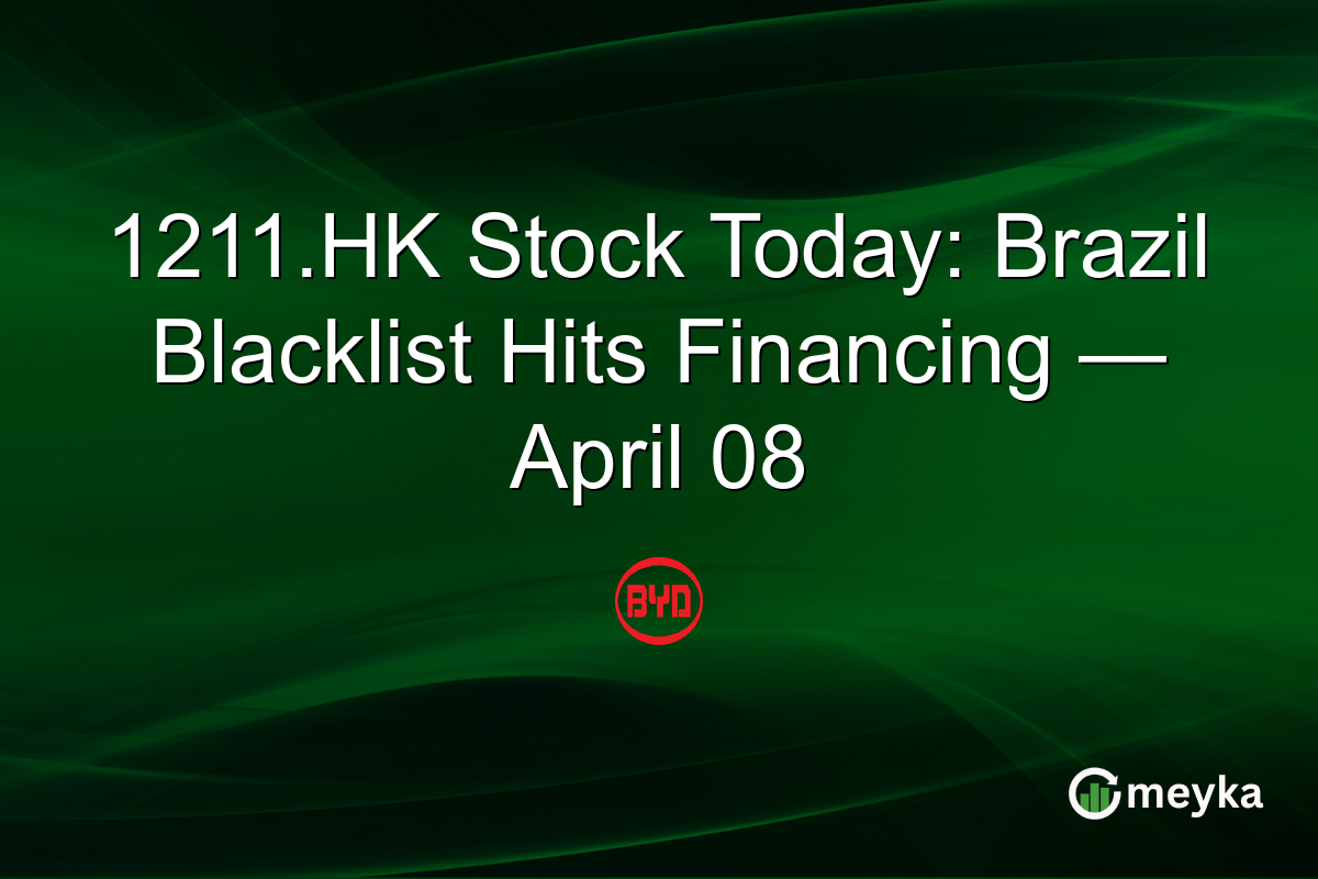 1211.HK Stock Today: Brazil Blacklist Hits Financing — April 08