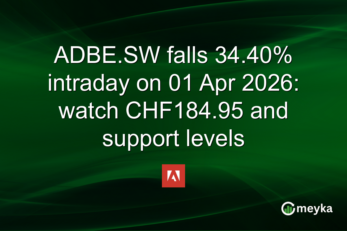 ADBE.SW falls 34.40% intraday on 01 Apr 2026: watch CHF184.95 and support levels