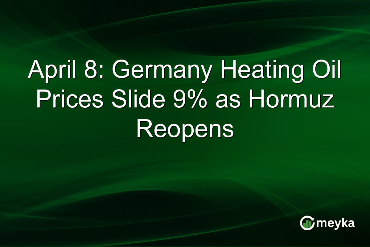 April 8: Germany Heating Oil Prices Slide 9% as Hormuz Reopens