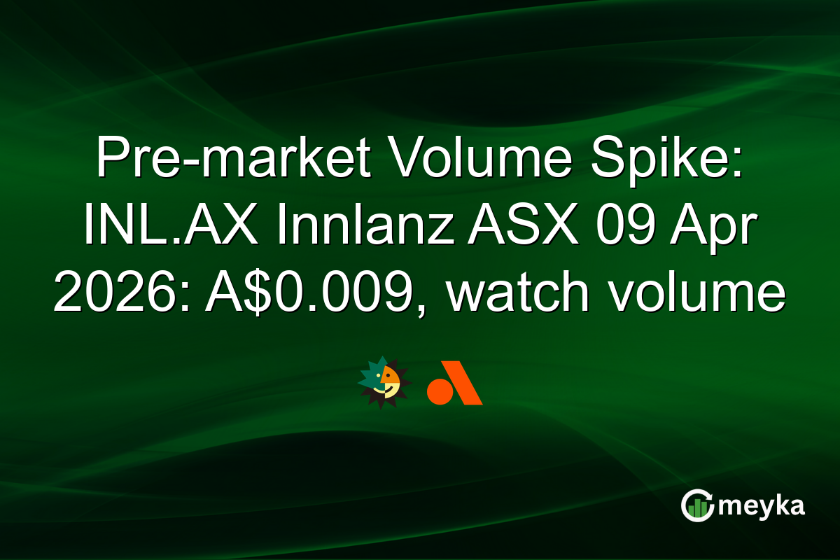 Pre-market Volume Spike: INL.AX Innlanz ASX 09 Apr 2026: A$0.009, watch volume