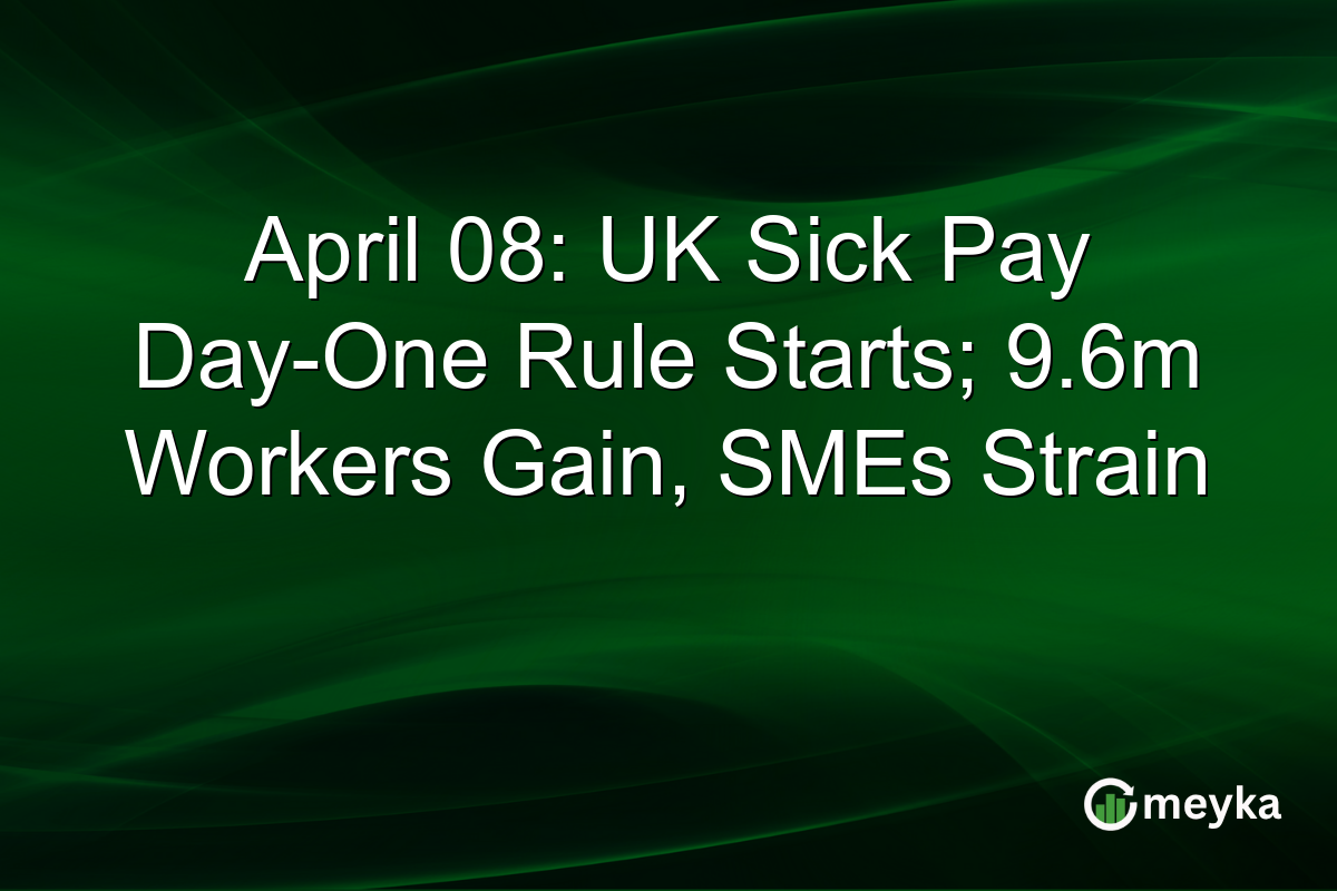 April 08: UK Sick Pay Day-One Rule Starts; 9.6m Workers Gain, SMEs Strain