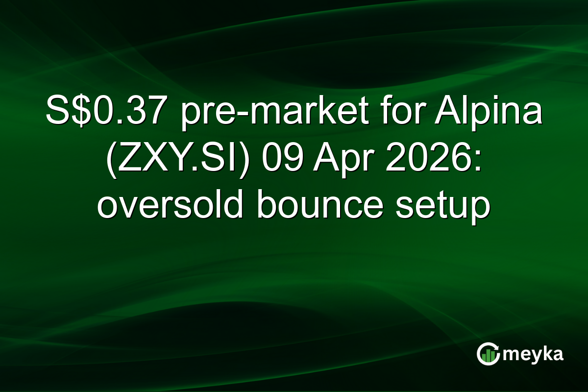 S$0.37 pre-market for Alpina (ZXY.SI) 09 Apr 2026: oversold bounce setup