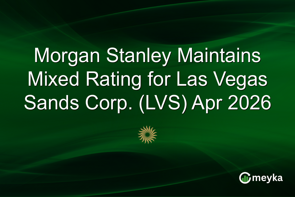 Morgan Stanley Maintains Mixed Rating for Las Vegas Sands Corp. (LVS) Apr 2026