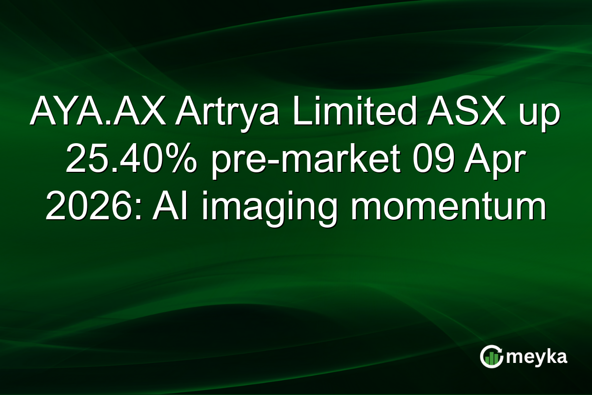 AYA.AX Artrya Limited ASX up 25.40% pre-market 09 Apr 2026: AI imaging momentum
