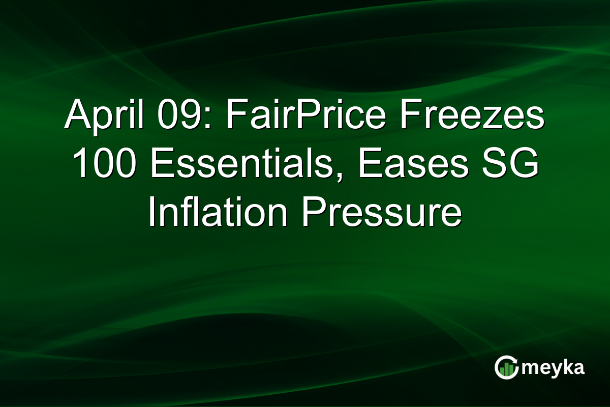 April 09: FairPrice Freezes 100 Essentials, Eases SG Inflation Pressure