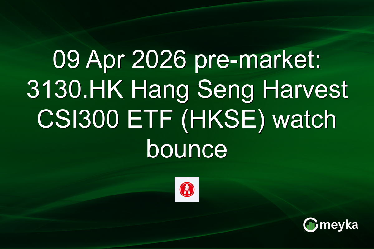 09 Apr 2026 pre-market: 3130.HK Hang Seng Harvest CSI300 ETF (HKSE) watch bounce