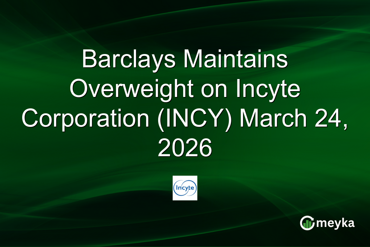 Barclays Maintains Overweight on Incyte Corporation (INCY) March 24, 2026