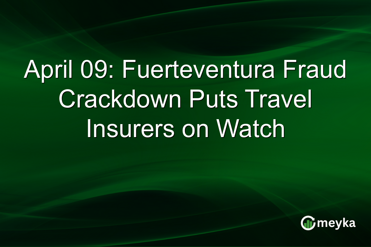 April 09: Fuerteventura Fraud Crackdown Puts Travel Insurers on Watch