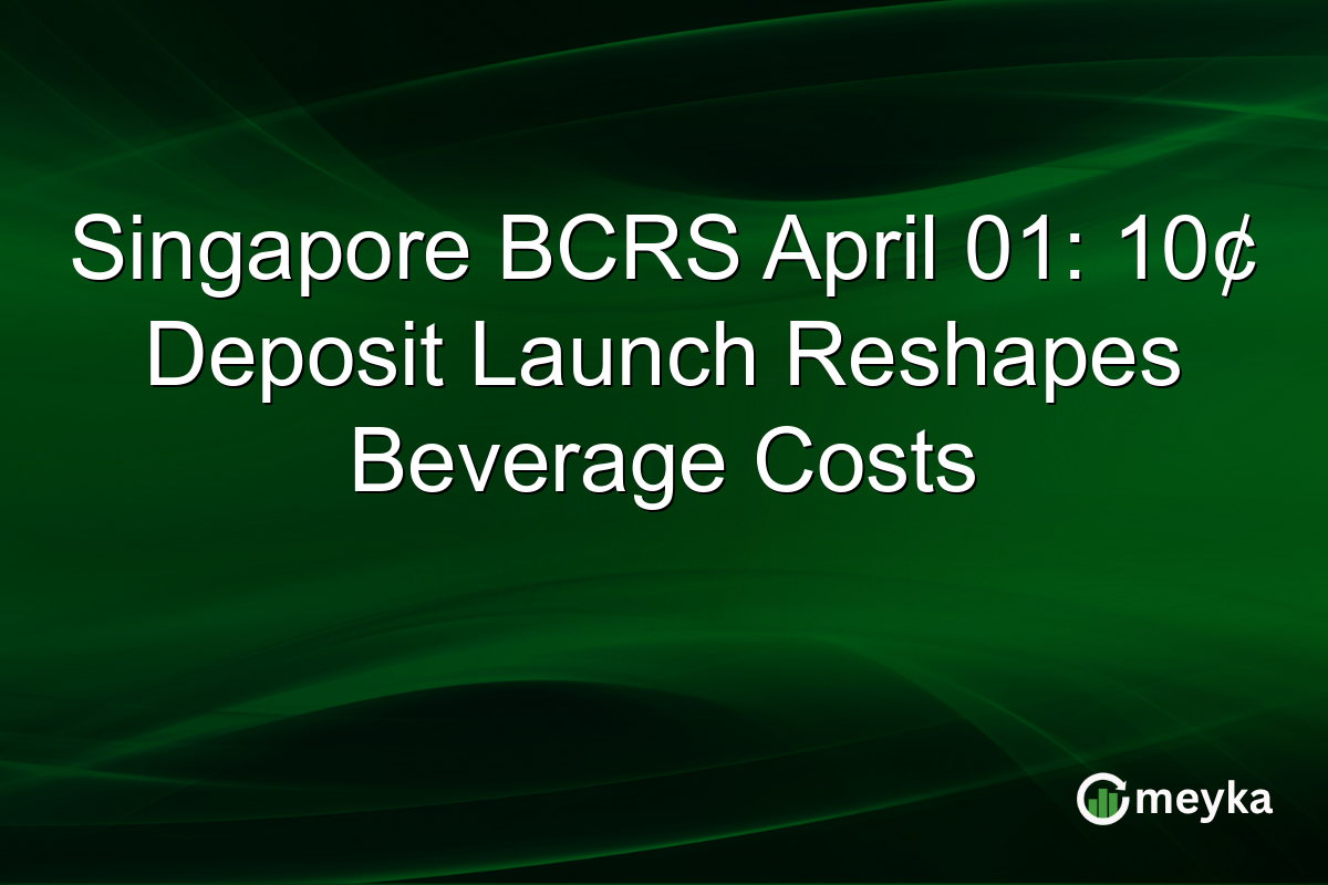 Singapore BCRS April 01: 10¢ Deposit Launch Reshapes Beverage Costs