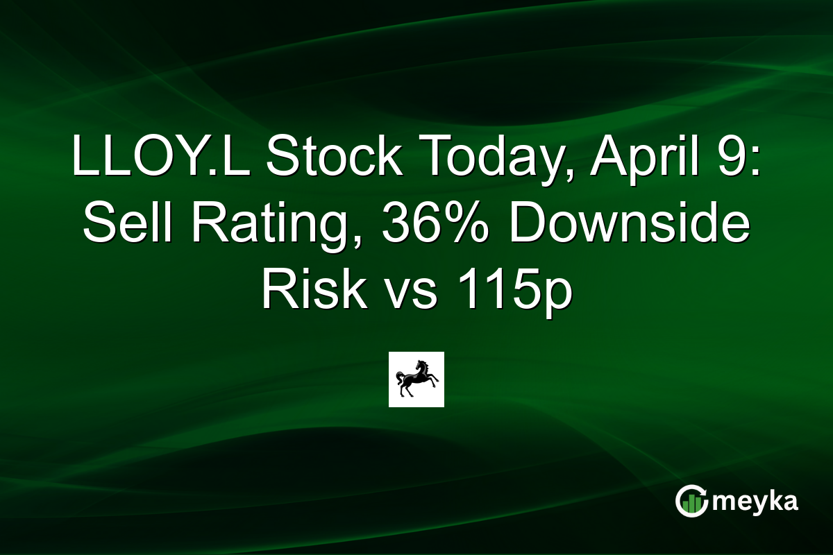 LLOY.L Stock Today, April 9: Sell Rating, 36% Downside Risk vs 115p
