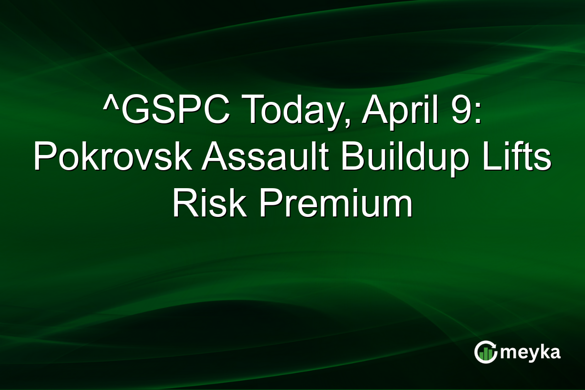 ^GSPC Today, April 9: Pokrovsk Assault Buildup Lifts Risk Premium