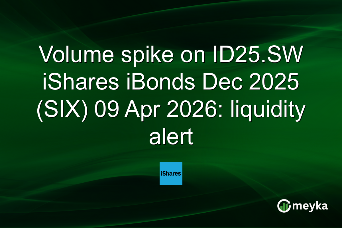 Volume spike on ID25.SW iShares iBonds Dec 2025 (SIX) 09 Apr 2026: liquidity alert