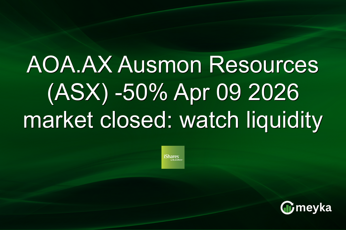 AOA.AX Ausmon Resources (ASX) -50% Apr 09 2026 market closed: watch liquidity