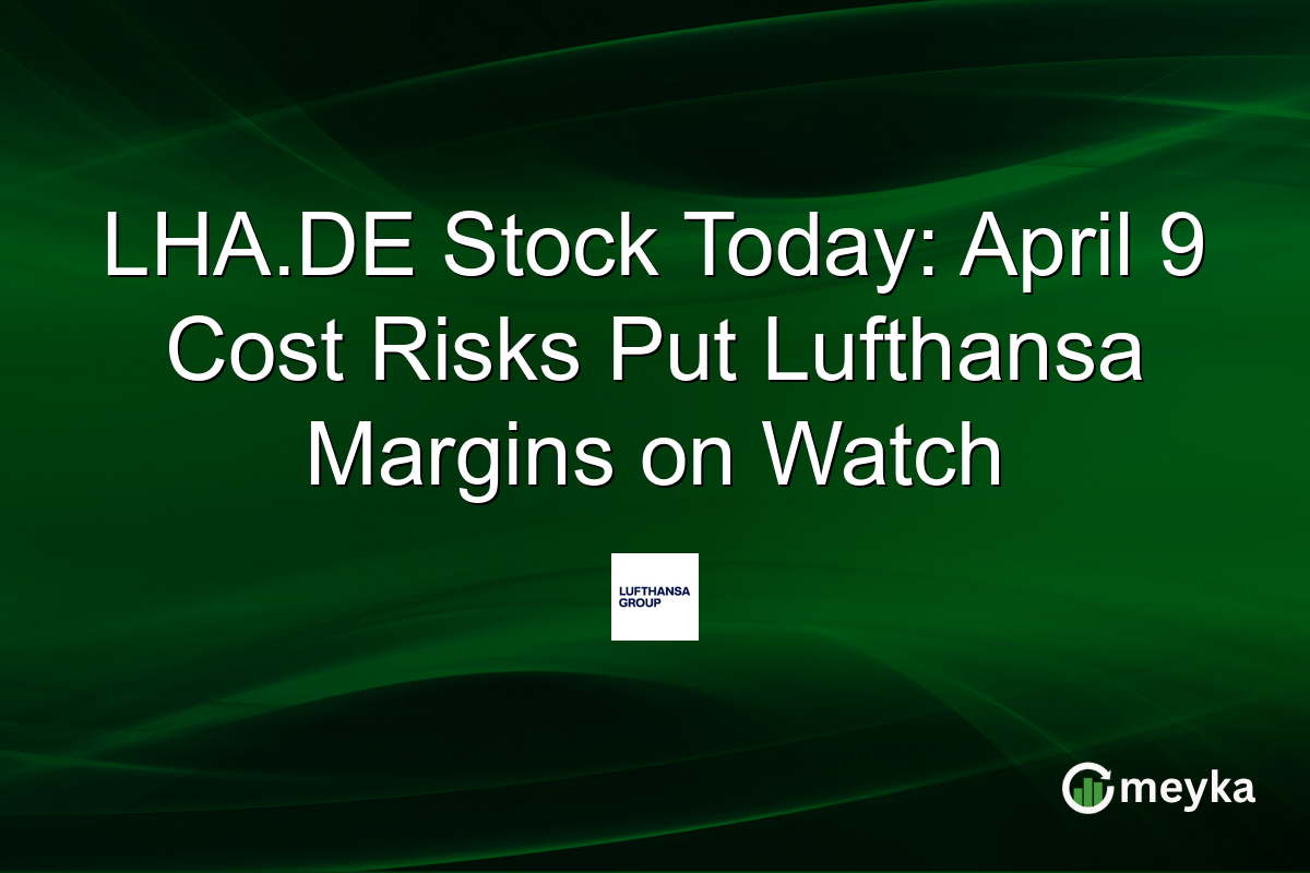 LHA.DE Stock Today: April 9 Cost Risks Put Lufthansa Margins on Watch