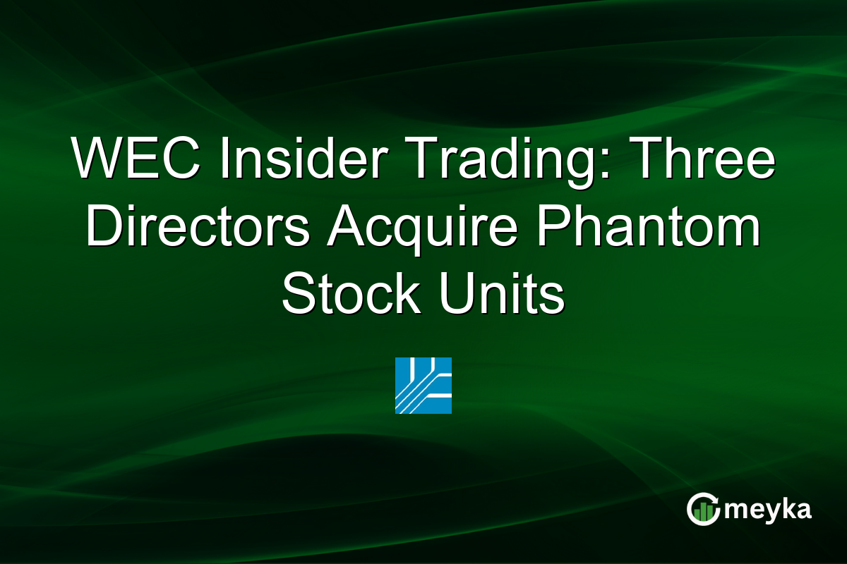 WEC Insider Trading: Three Directors Acquire Phantom Stock Units
