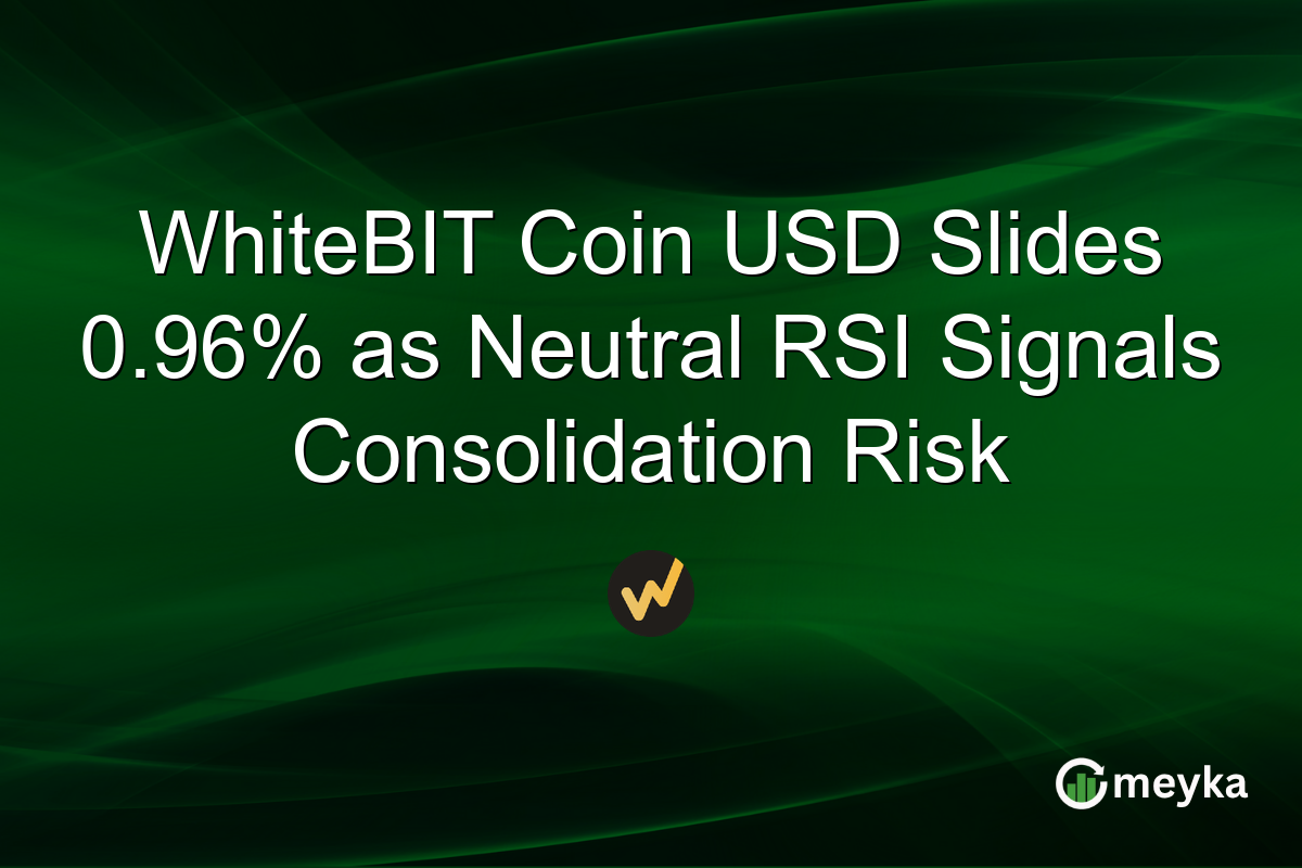 WhiteBIT Coin USD Slides 0.96% as Neutral RSI Signals Consolidation Risk