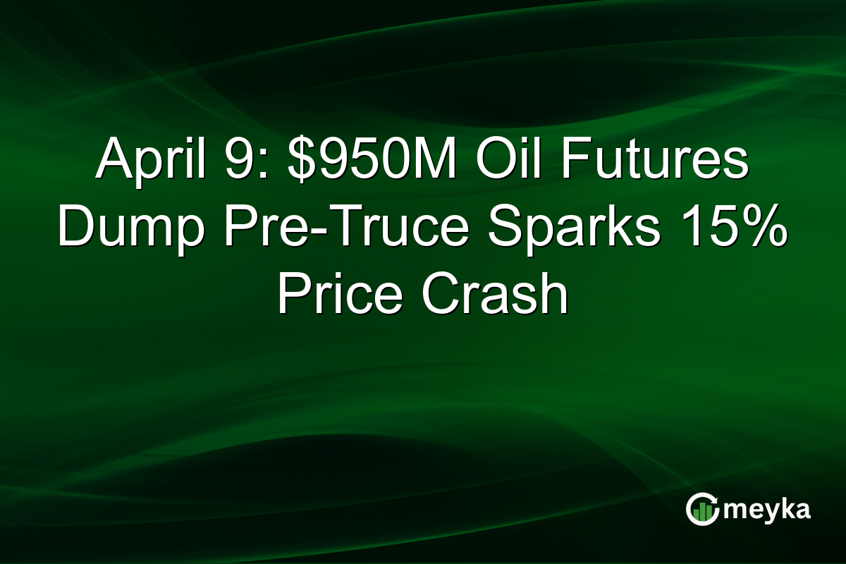 April 9: $950M Oil Futures Dump Pre-Truce Sparks 15% Price Crash